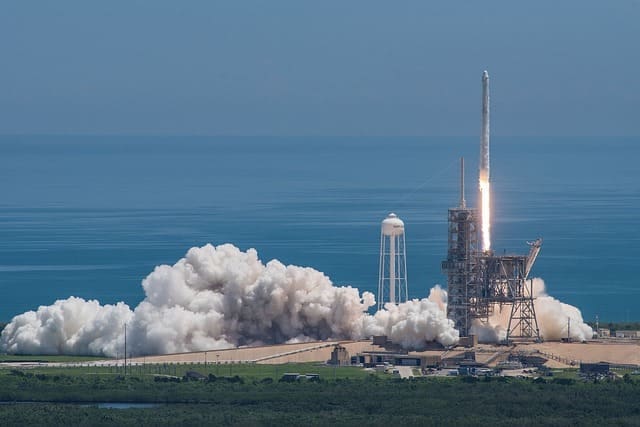 spacex rocket ready for flight